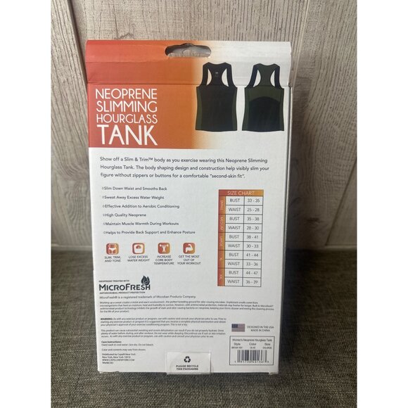 Neoprene Slimming Hourglass Tank XXL Microban Technology Back Support Exercise - Picture 2 of 3